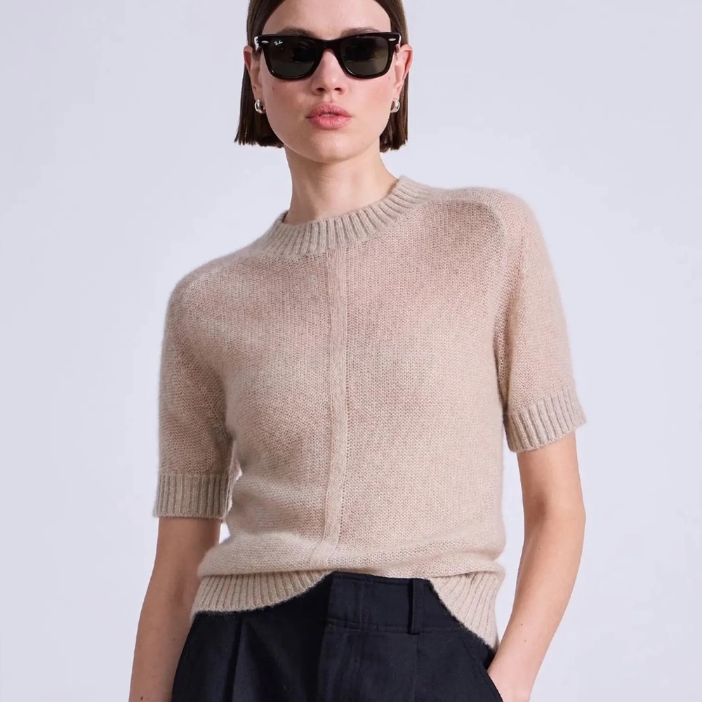 Apiece Apart Softest Silk Cashmere Tee in Sand. XS. NWT.